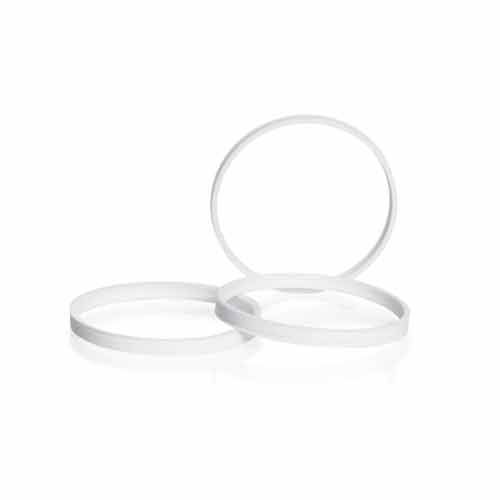 Bague de déversement anti-goutte blanc, en (PSU), à vis pour flacon ISO en verre, DURAN®