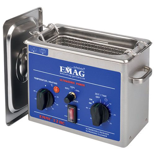 Appareil de nettoyage par ultrasons EMAG Emmi-08 STH en acier inoxydable  avec chauffage, 114,65