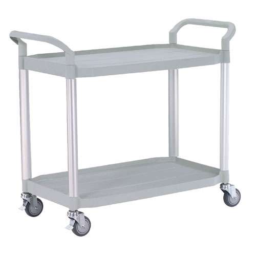 Chariot multi-usages, 1100 x 520 x 950 mm, 2 plateaux, gris clair