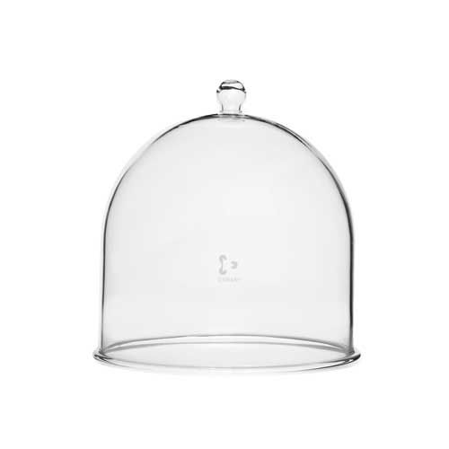 Cloche à bride en verre borosilicaté, DURAN®, avec bouton