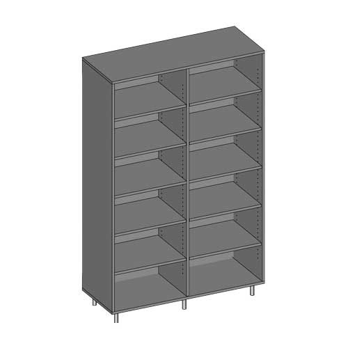 COL1200 - Armoire sans porte, colonne étagères, SIDPA®