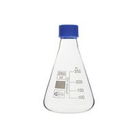 Fiole jaugée, rodée, classe A, verre borosilicaté, avec bouchon  polyéthylène - Materiel pour Laboratoire