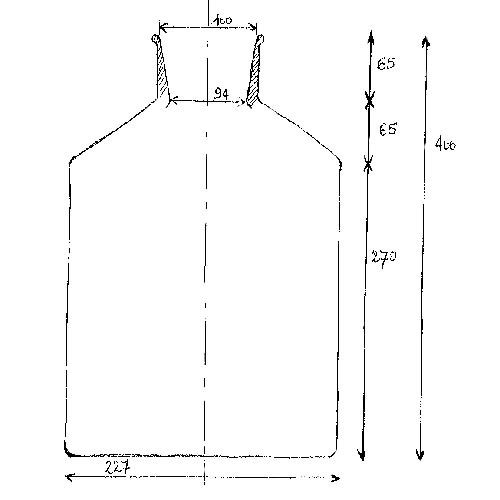 Flacon à façon en verre DURAN, selon croquis