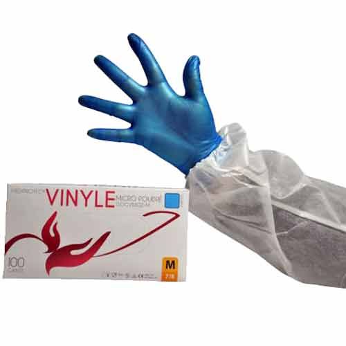 Achat gants vinyle poudrés M 7/8