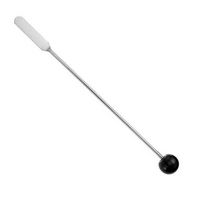 Spatule en acier inoxydable avec lame flexible arrondie et avec embout boule plastique